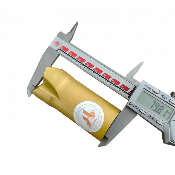 38mm 11Â° Tapered Cross Drill Bit - Side view showing 11Â° taper design and construction details