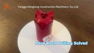 51mm Diameter R32 Threaded Cross Drill Bit Rock Drilling Tool