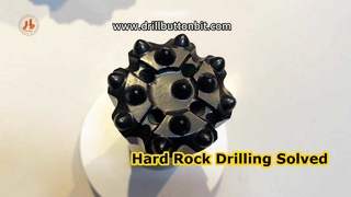 Heavy Rock Drilling Solution : 77mm T38 Threaded Button Bit High Wear Resistance 