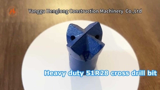 Robust Cross Head Design 51mm R28 Thread Drill Bit for Tough Rock Work
