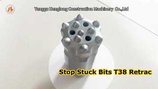 64mm T38 Retrac Button Bit  Retractable Threaded Rock Drill Bit for Mining & Tunneling